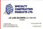 Specialty Construction products Ltd.