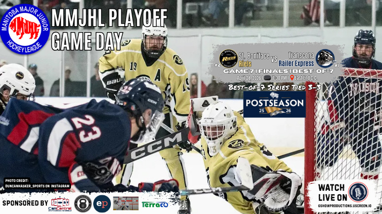 Watch Live, Game 7 - St. Boniface Riels at Transcona Railer Express