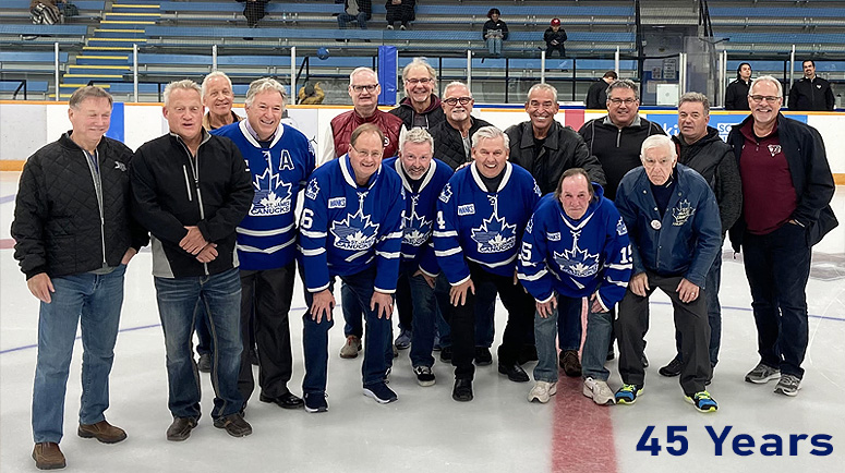 Canucks and Raiders Celebrate Jr Canucks inaugural game 45 Years Ago