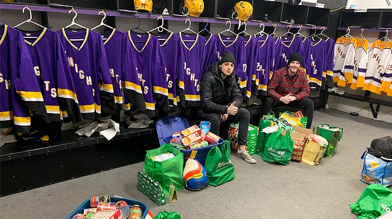 Royal Knights Preparing Christmas Food Hampers for Some River East Families