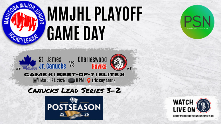 Watch Live, Game 6 - St. James Jr. Canucks at Charleswood Hawks