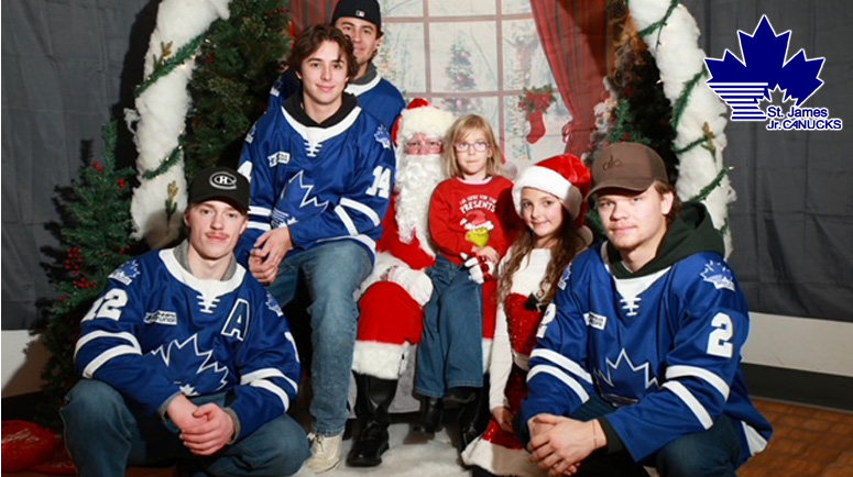 Jr Canucks players visit Assiniboia West Dinner with Santa Jr Canucks players visit Assiniboia West Dinner with Santa