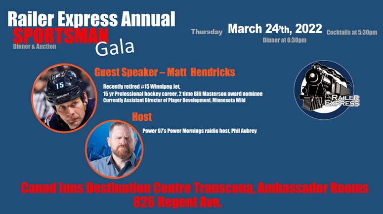 Railer Express Annual Sportsman Gala - Dinner & Auction NEW DATE